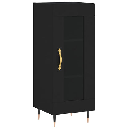 Highboard Schwarz 34,5x34x180 cm Holzwerkstoff