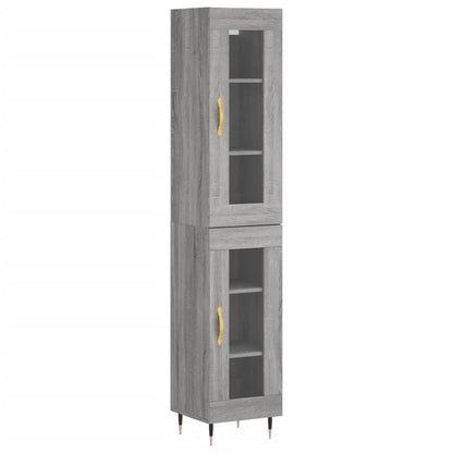 Highboard Grau Sonoma 34,5x34x180 cm Holzwerkstoff