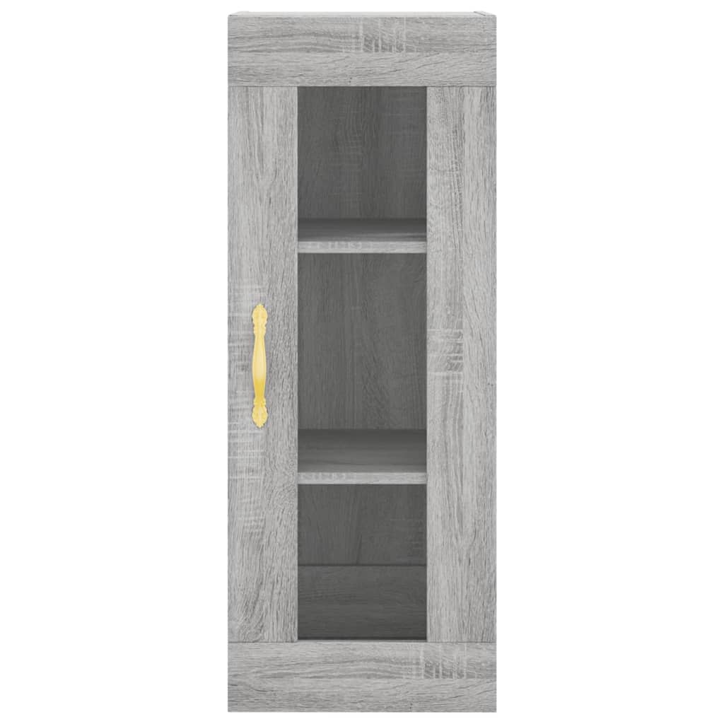 Highboard Grau Sonoma 34,5x34x180 cm Holzwerkstoff