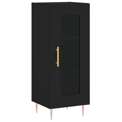 Highboard Schwarz 34,5x34x180 cm Holzwerkstoff