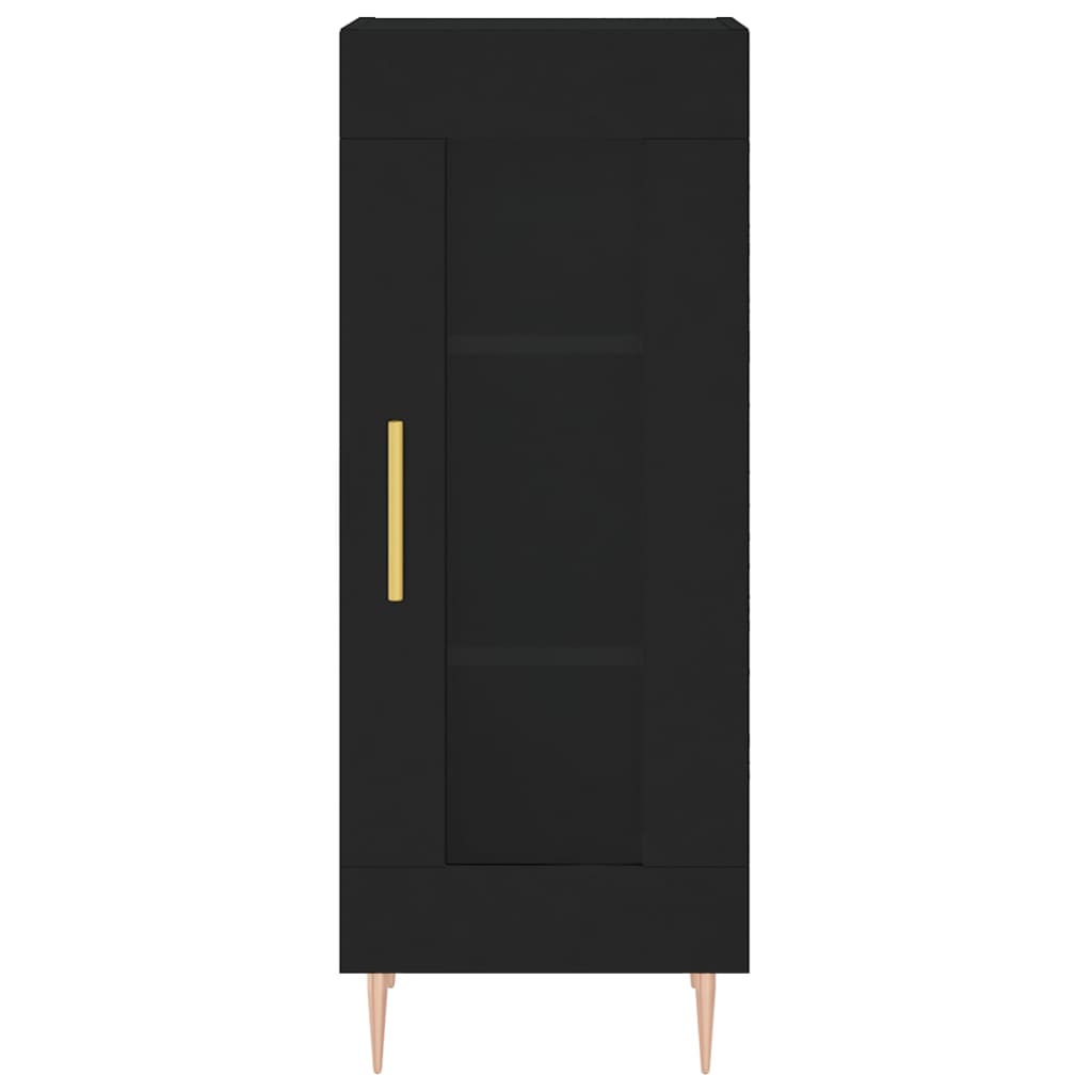 Highboard Schwarz 34,5x34x180 cm Holzwerkstoff