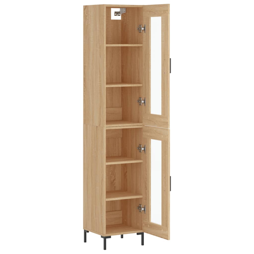 Highboard Sonoma-Eiche 34,5x34x180 cm Holzwerkstoff