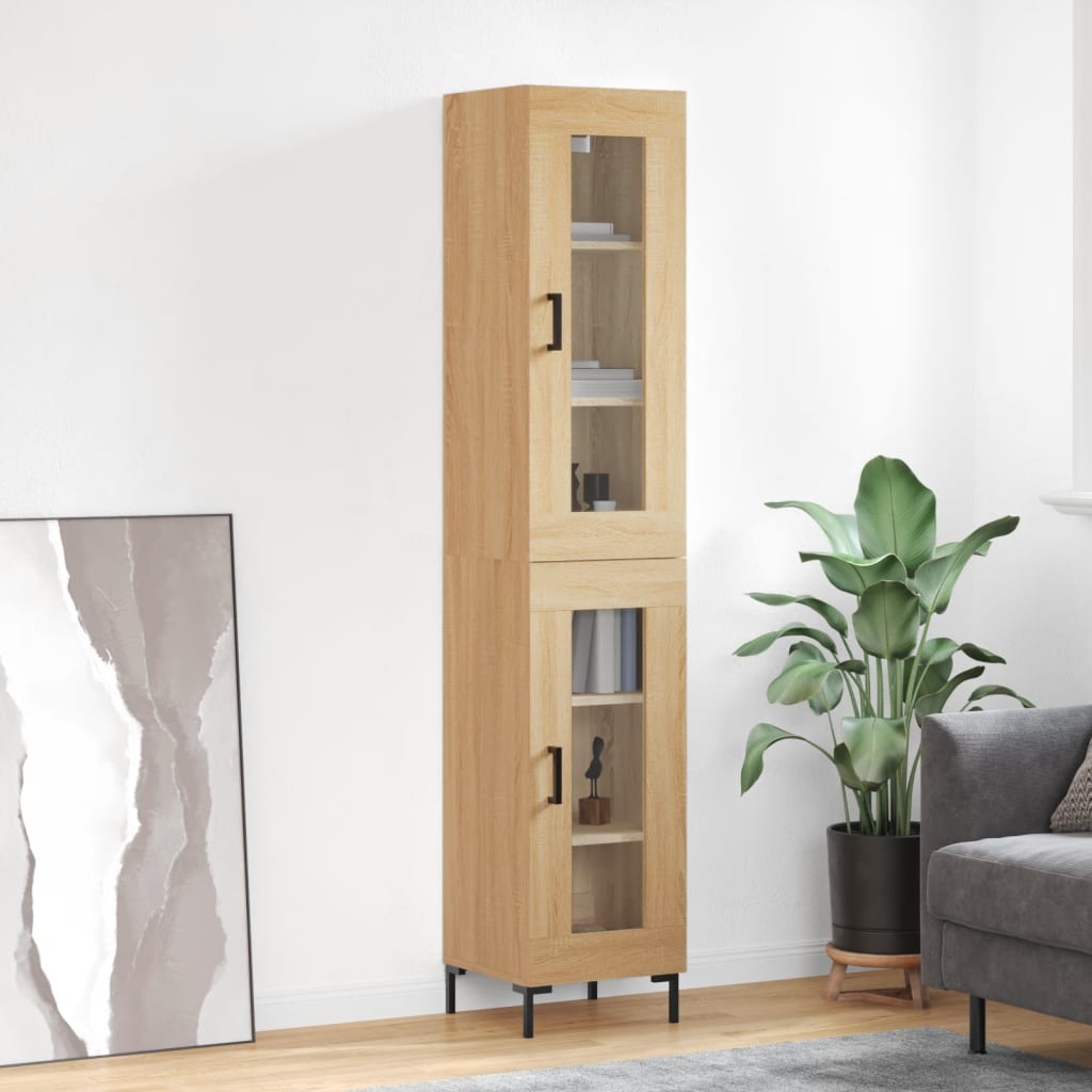 Highboard Sonoma-Eiche 34,5x34x180 cm Holzwerkstoff