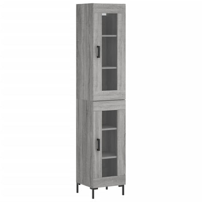 Highboard Grau Sonoma 34,5x34x180 cm Holzwerkstoff