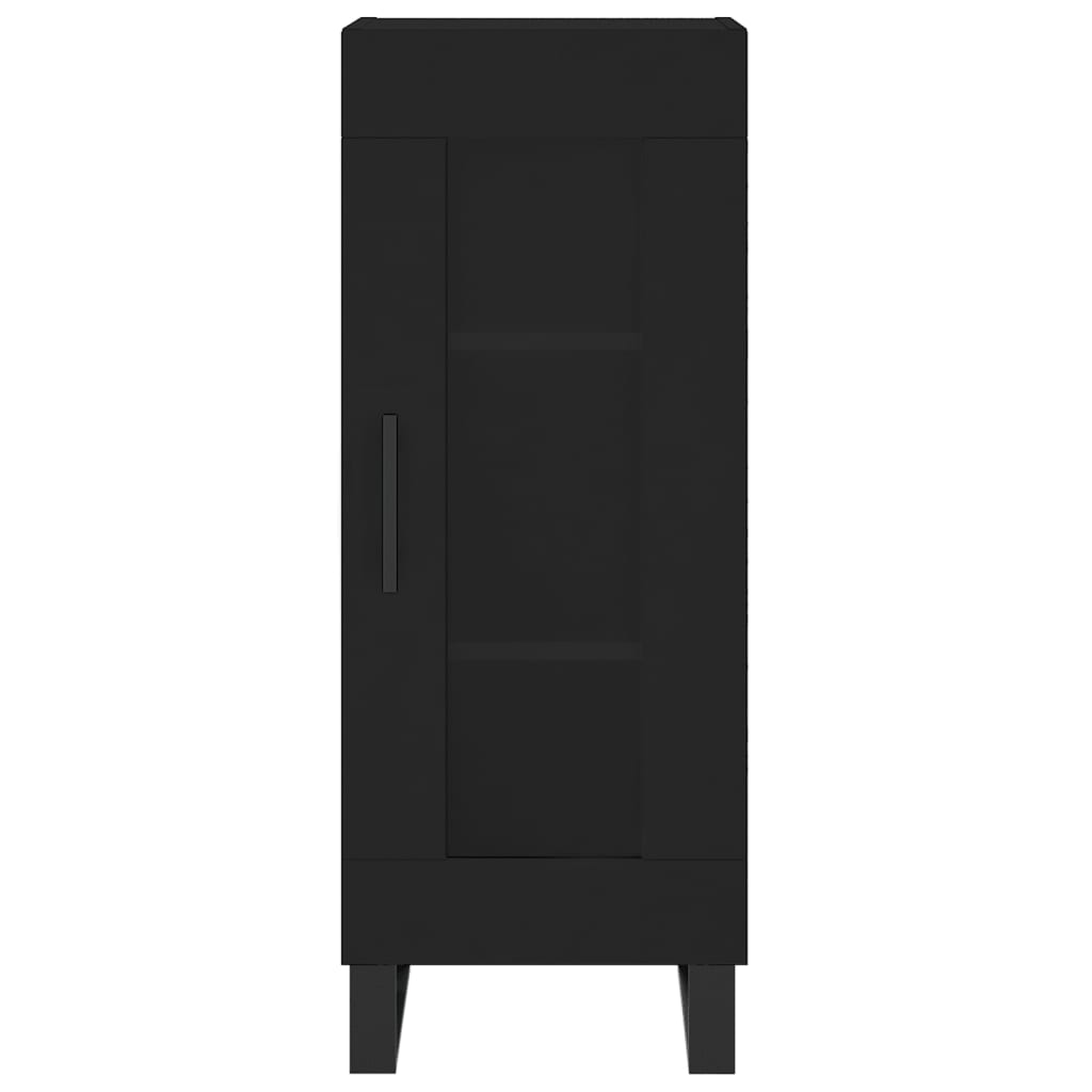 Highboard Schwarz 34,5x34x180 cm Holzwerkstoff