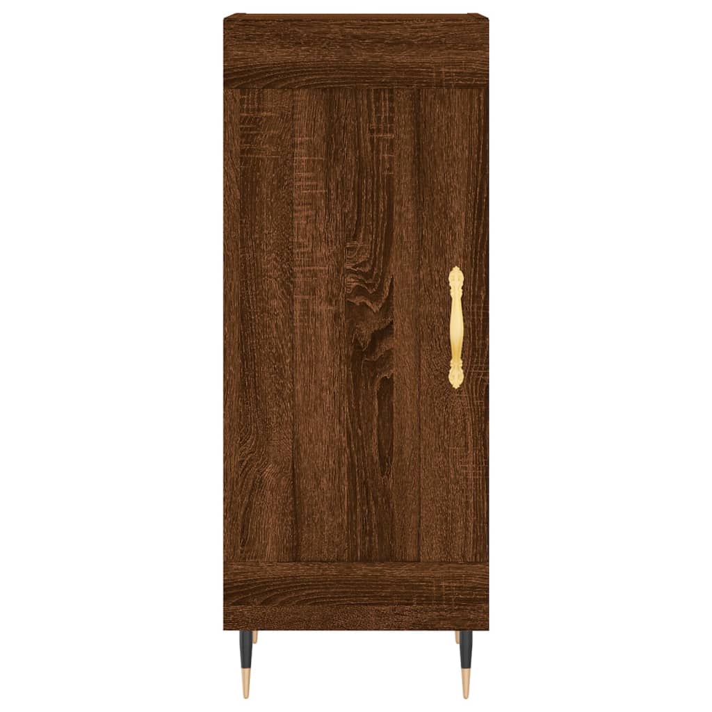 Highboard Braun Eichen-Optik 34,5x34x180 cm Holzwerkstoff