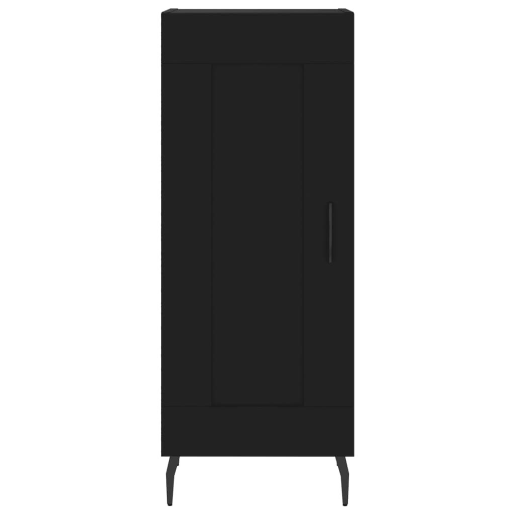 Highboard Schwarz 34,5x34x180 cm Holzwerkstoff