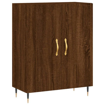 Highboard Braun Eichen-Optik 69,5x34x180 cm Holzwerkstoff