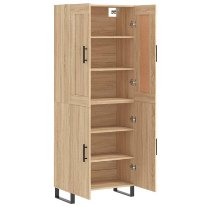 Highboard Sonoma-Eiche 69,5x34x180 cm Holzwerkstoff