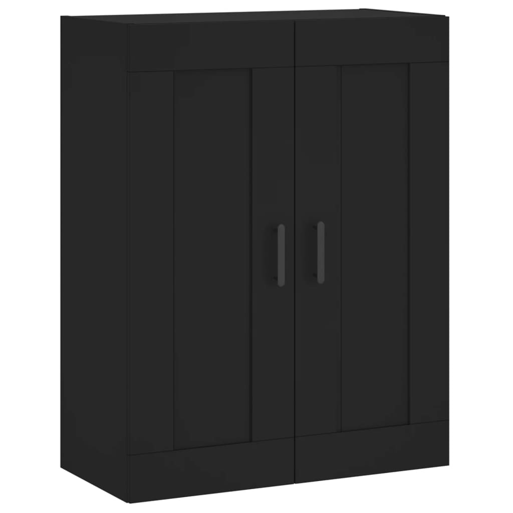 Highboard Schwarz 69,5x34x180 cm Holzwerkstoff