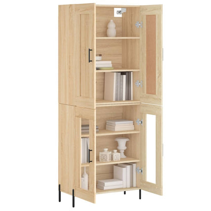 Highboard Sonoma-Eiche 69,5x34x180 cm Holzwerkstoff