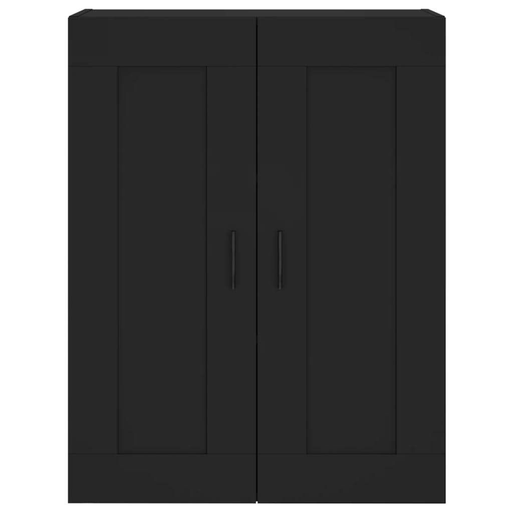 Highboard Schwarz 69,5x34x180 cm Holzwerkstoff