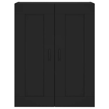 Highboard Schwarz 69,5x34x180 cm Holzwerkstoff