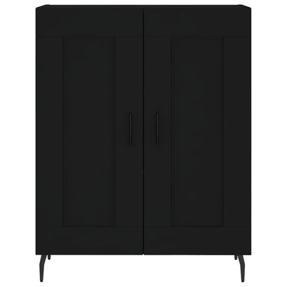 Highboard Schwarz 69,5x34x180 cm Holzwerkstoff