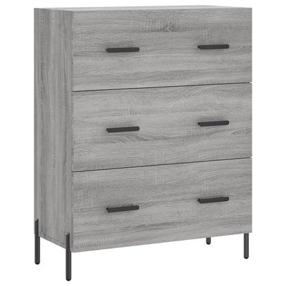 Highboard Grau Sonoma 69,5x34x180 cm Holzwerkstoff