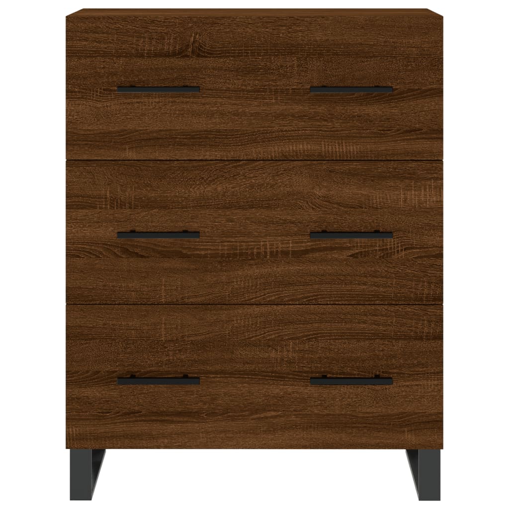 Highboard Braun Eichen-Optik 69,5x34x180 cm Holzwerkstoff