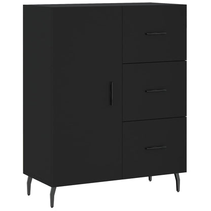 Highboard Schwarz 69,5x34x180 cm Holzwerkstoff