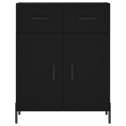 Highboard Schwarz 69,5x34x180 cm Holzwerkstoff