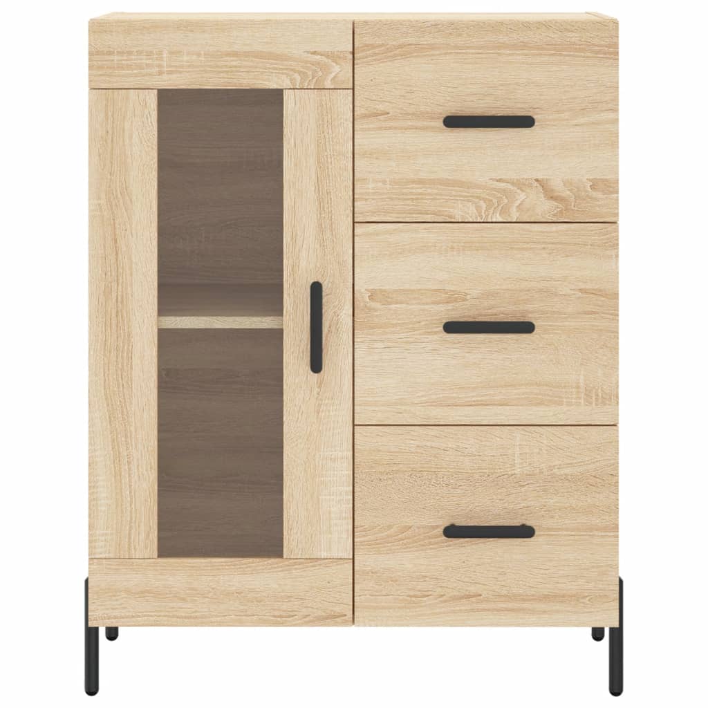 Highboard Sonoma-Eiche 69,5x34x180 cm Holzwerkstoff