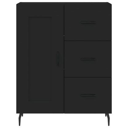 Highboard Schwarz 69,5x34x180 cm Holzwerkstoff