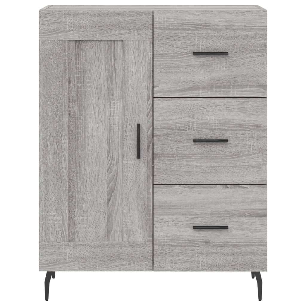 Highboard Grau Sonoma 69,5x34x180 cm Holzwerkstoff