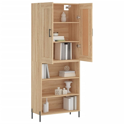 Highboard Sonoma-Eiche 69,5x34x180 cm Holzwerkstoff