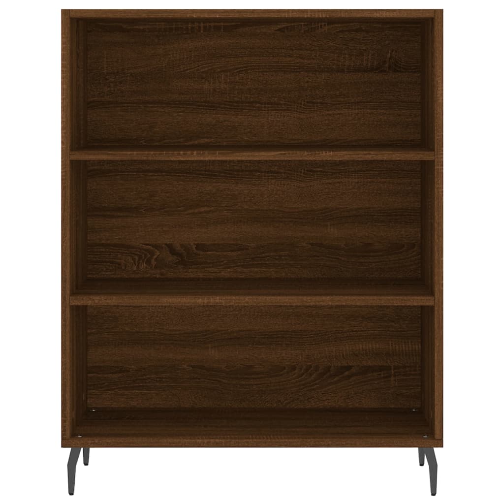 Highboard Braun Eichen-Optik 69,5x34x180 cm Holzwerkstoff