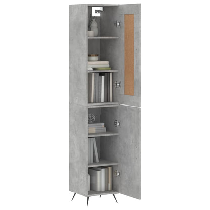 Highboard Betongrau 34,5x34x180 cm Holzwerkstoff