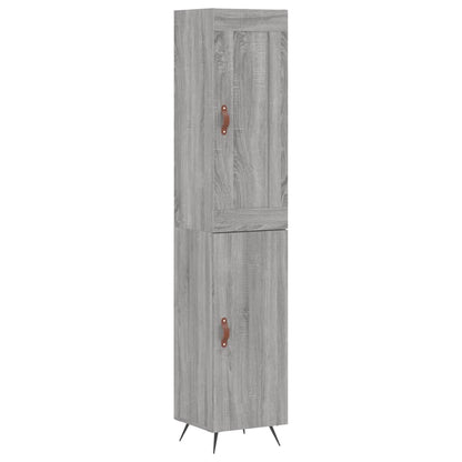 Highboard Grau Sonoma 34,5x34x180 cm Holzwerkstoff