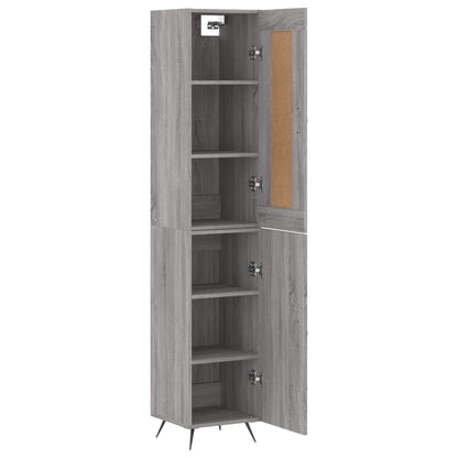 Highboard Grau Sonoma 34,5x34x180 cm Holzwerkstoff