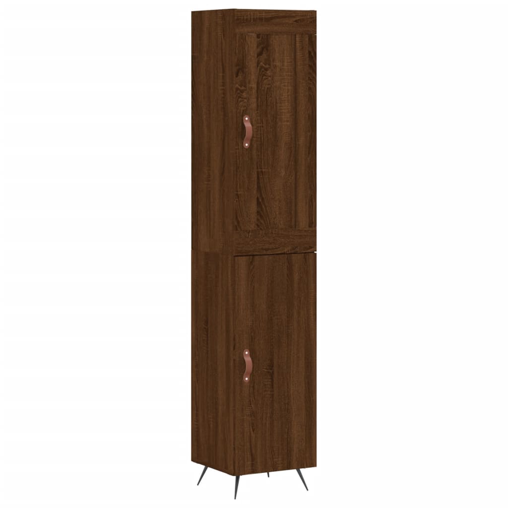 Highboard Braun Eichen-Optik 34,5x34x180 cm Holzwerkstoff