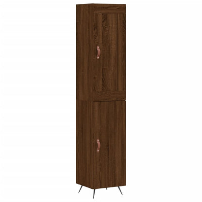 Highboard Braun Eichen-Optik 34,5x34x180 cm Holzwerkstoff