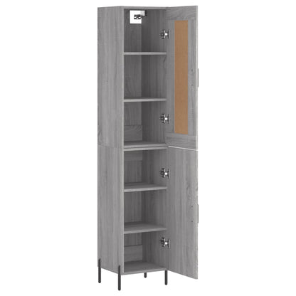 Highboard Grau Sonoma 34,5x34x180 cm Holzwerkstoff