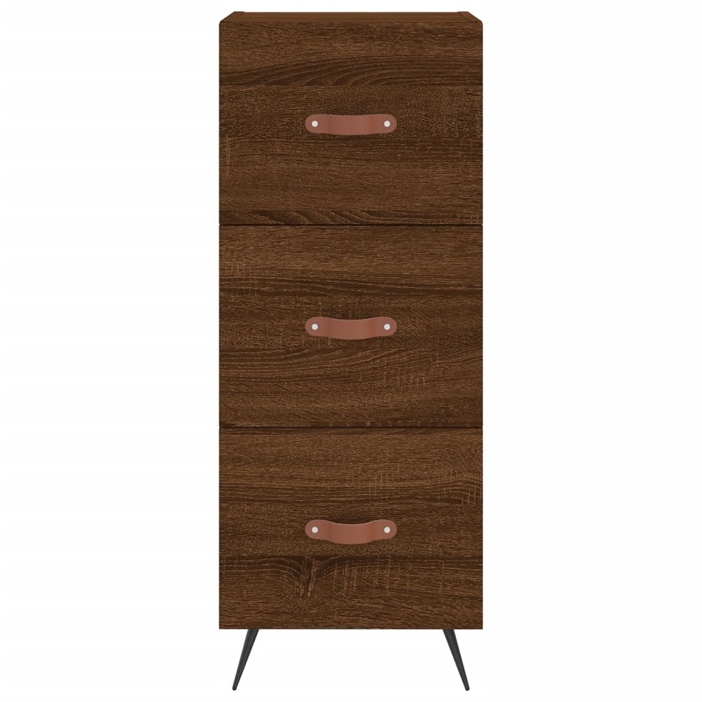 Highboard Braun Eichen-Optik 34,5x34x180 cm Holzwerkstoff