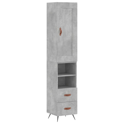 Highboard Betongrau 34,5x34x180 cm Holzwerkstoff