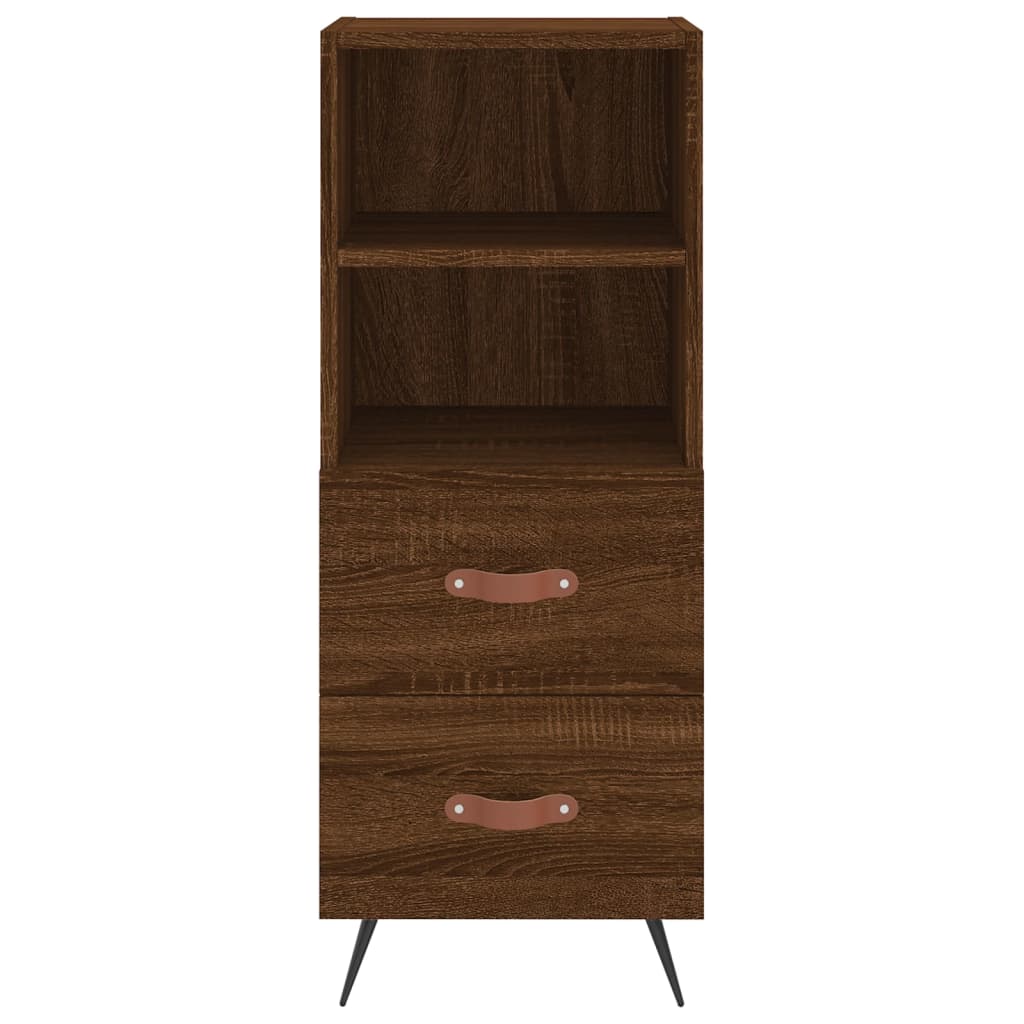 Highboard Braun Eichen-Optik 34,5x34x180 cm Holzwerkstoff