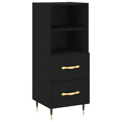 Highboard Schwarz 34,5x34x180 cm Holzwerkstoff