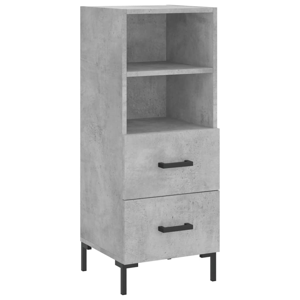 Highboard Betongrau 34,5x34x180 cm Holzwerkstoff