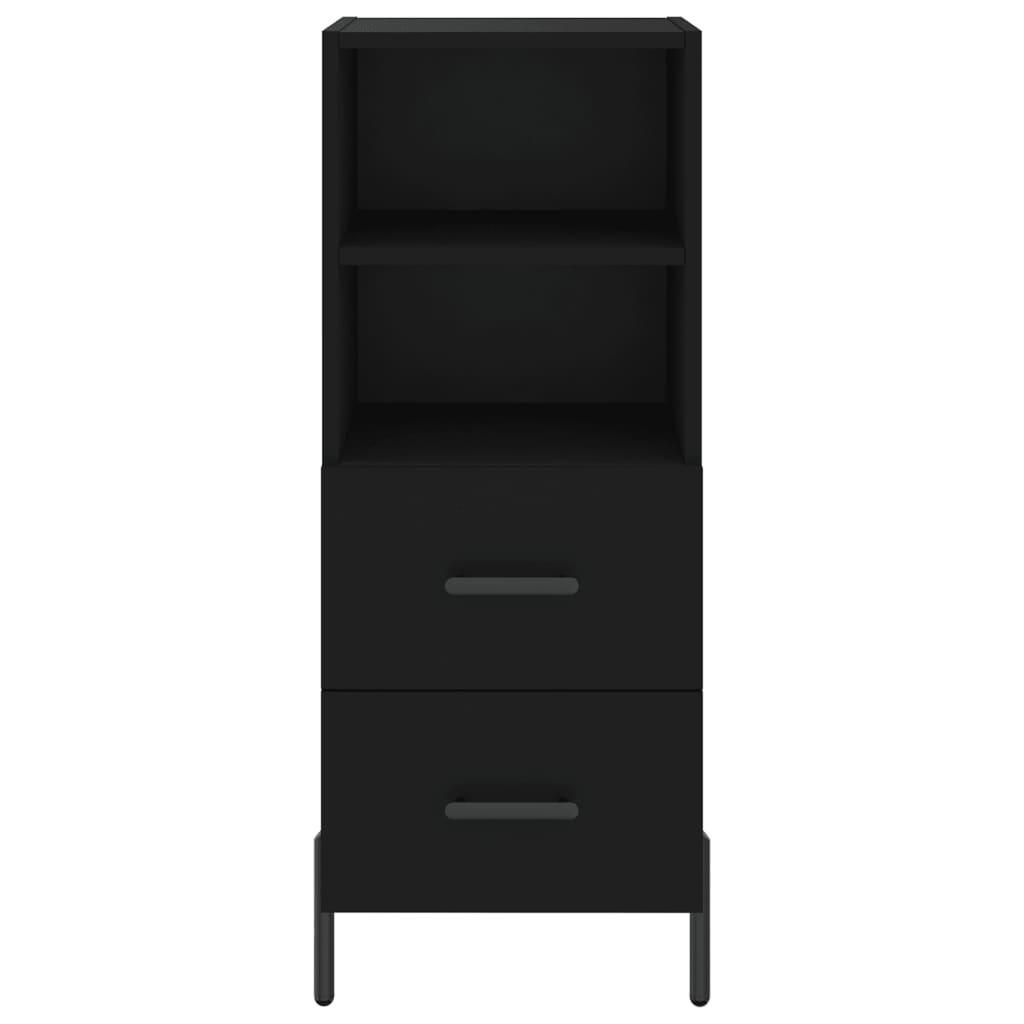 Highboard Schwarz 34,5x34x180 cm Holzwerkstoff