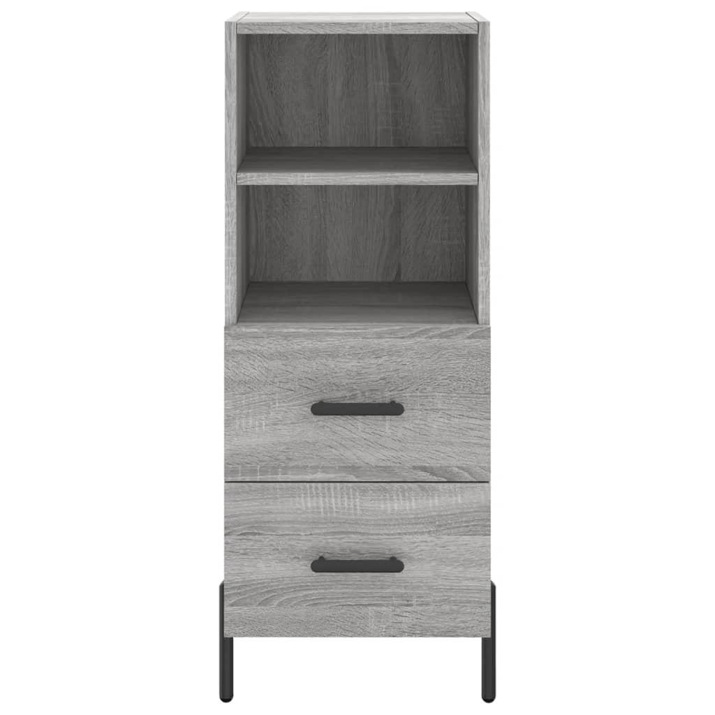 Highboard Grau Sonoma 34,5x34x180 cm Holzwerkstoff