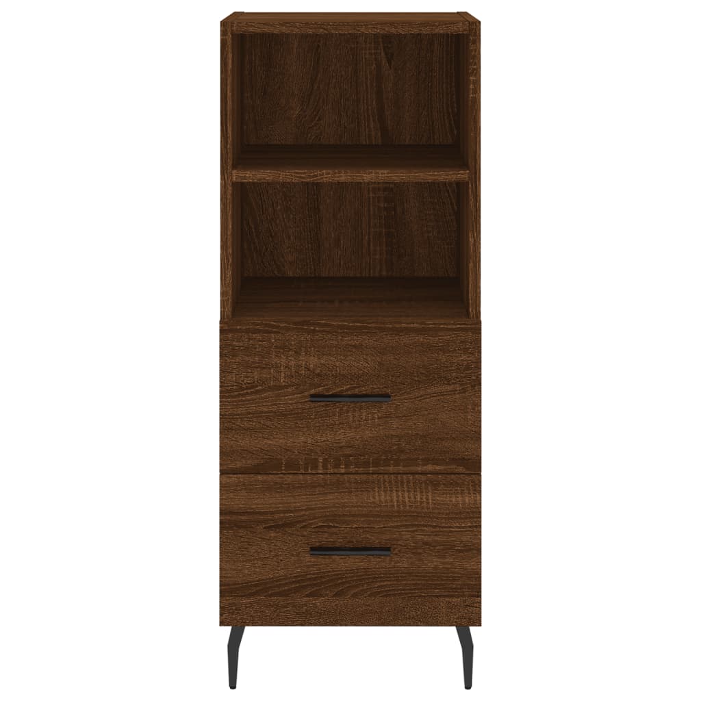 Highboard Braun Eichen-Optik 34,5x34x180 cm Holzwerkstoff