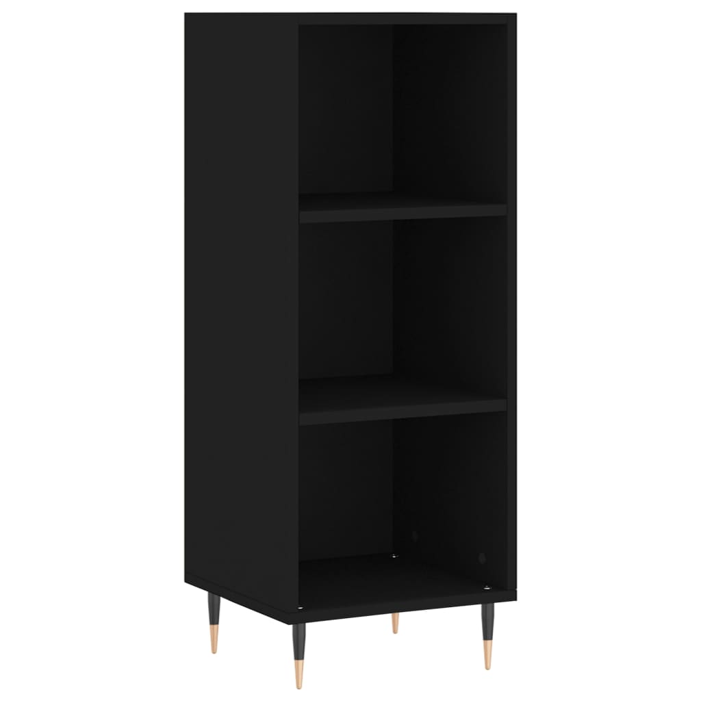 Highboard Schwarz 34,5x34x180 cm Holzwerkstoff