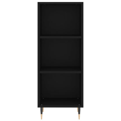 Highboard Schwarz 34,5x34x180 cm Holzwerkstoff