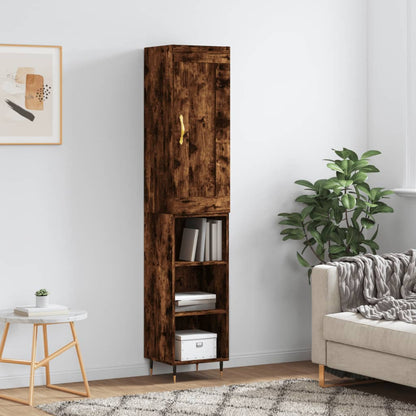 Highboard Räuchereiche 34,5x34x180 cm Holzwerkstoff