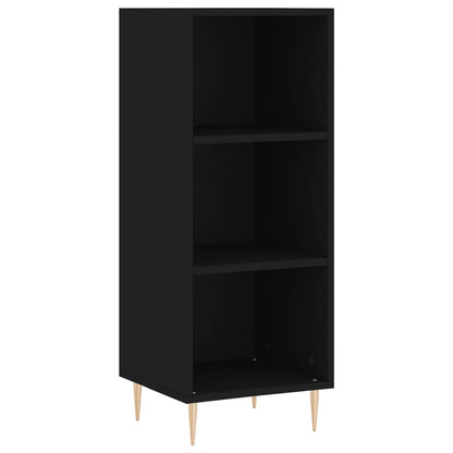 Highboard Schwarz 34,5x34x180 cm Holzwerkstoff