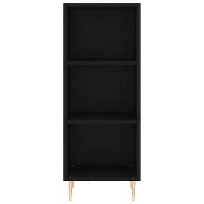 Highboard Schwarz 34,5x34x180 cm Holzwerkstoff