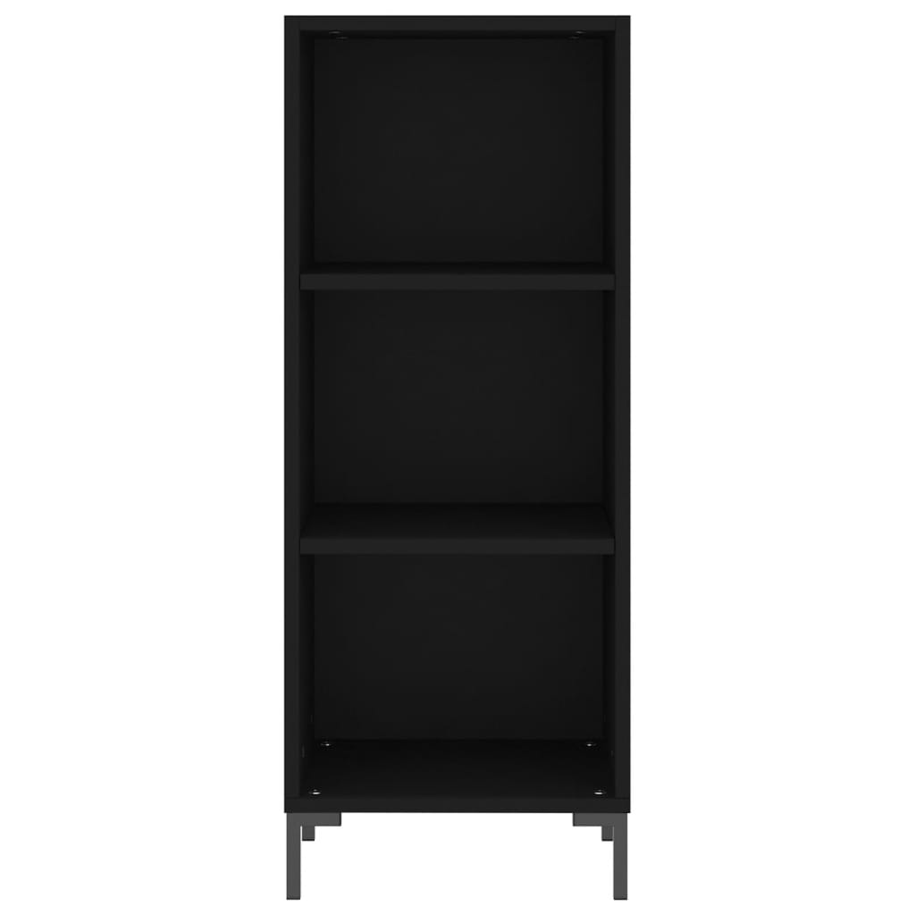 Highboard Schwarz 34,5x34x180 cm Holzwerkstoff