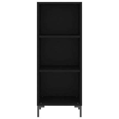 Highboard Schwarz 34,5x34x180 cm Holzwerkstoff