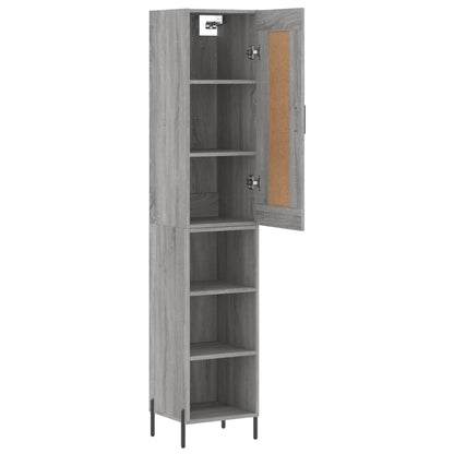 Highboard Grau Sonoma 34,5x34x180 cm Holzwerkstoff