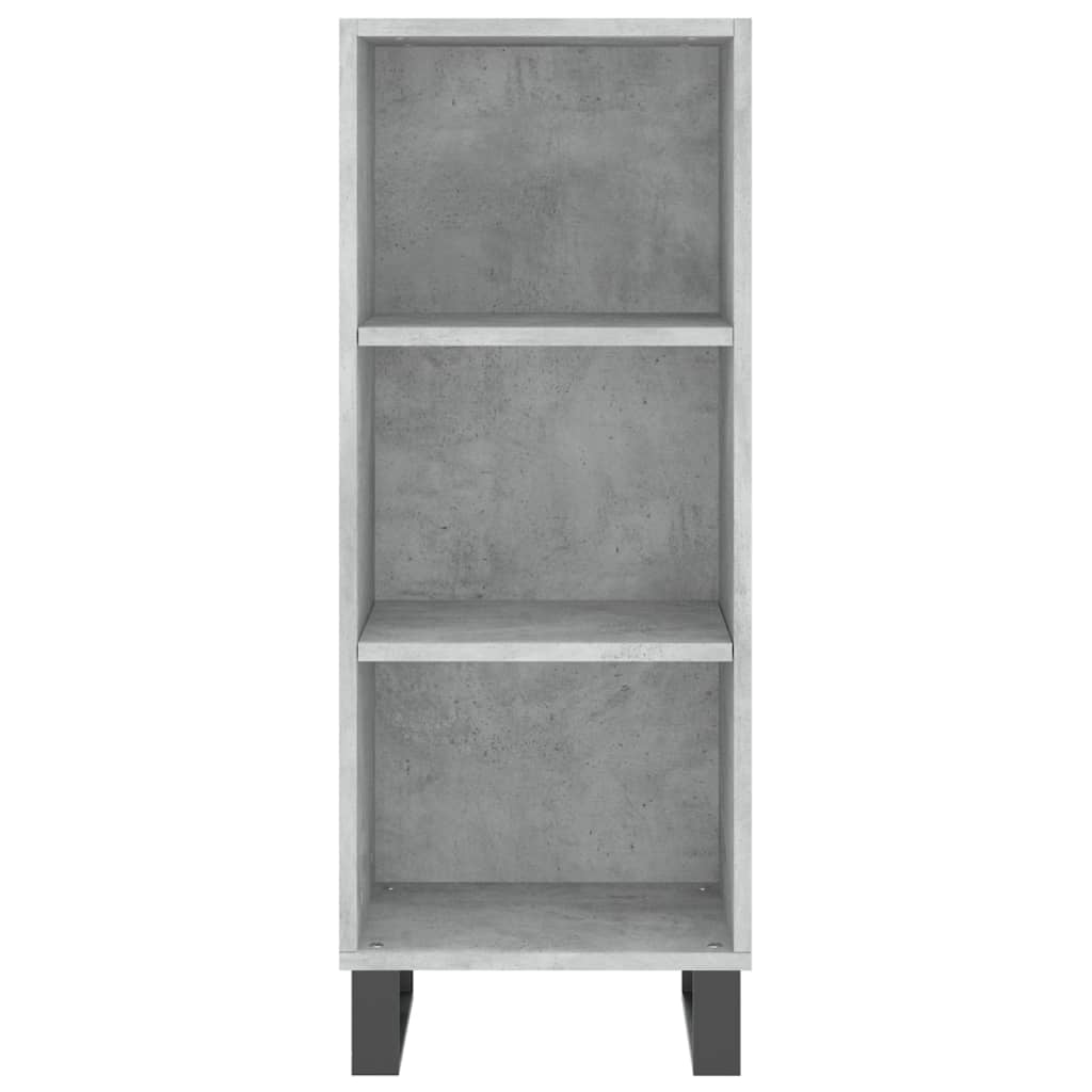 Highboard Betongrau 34,5x34x180 cm Holzwerkstoff